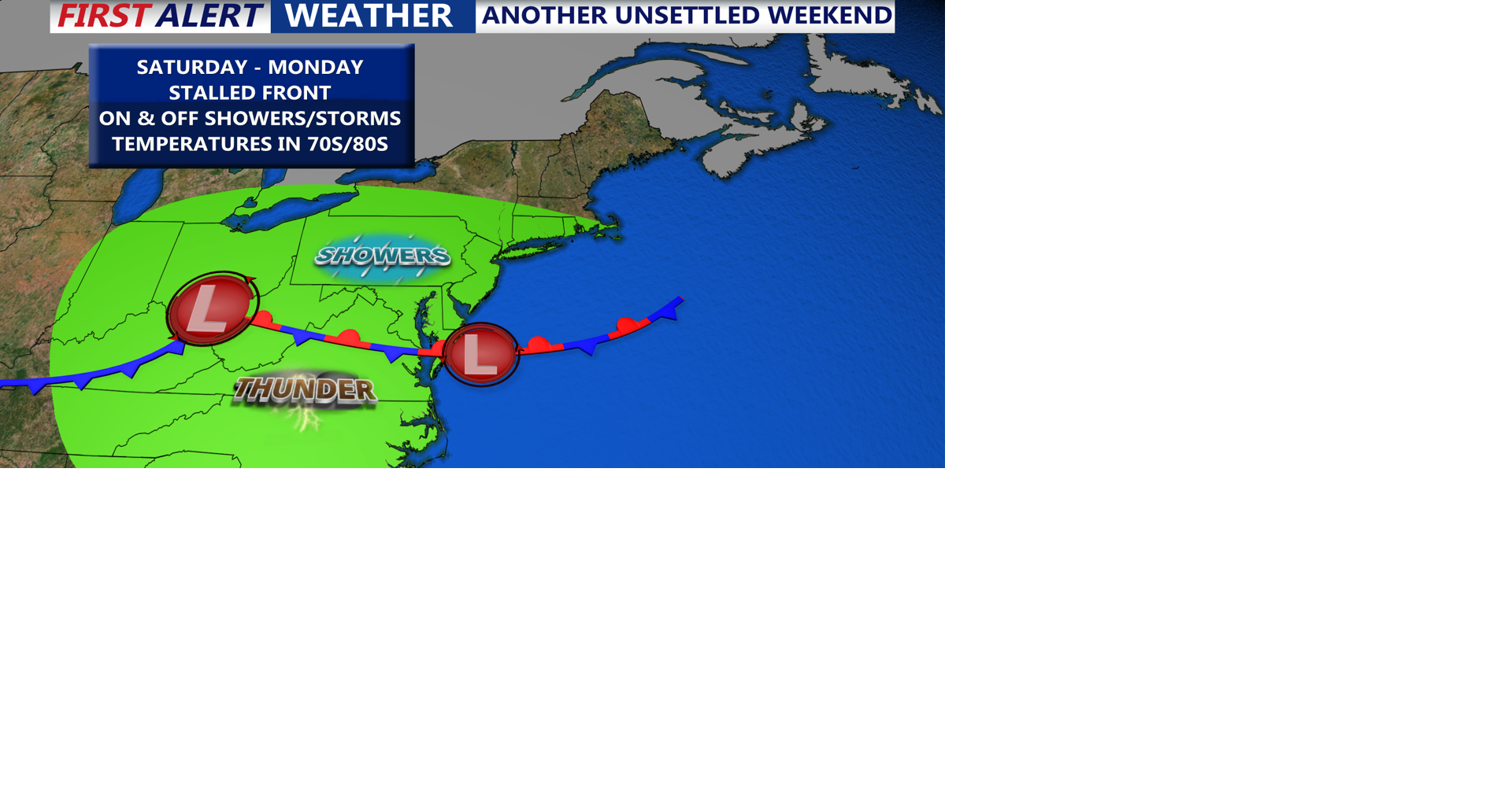 Unsettled weekend ahead with cooler temperatures | Weather | coasttv.com