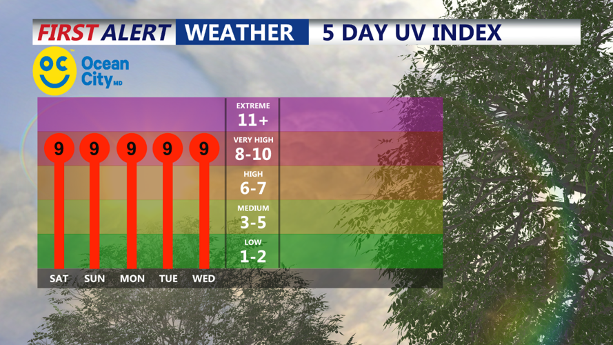 Elevated UV Index Next 5 Days