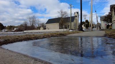 Icy roads in Milton