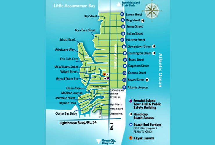 Fenwick Island parking map 2024