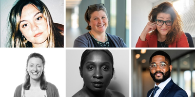 Six headshots depict the six new people appointed to the Delaware State Arts Council.