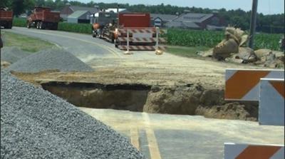 Sussex County Sinkhole Causes Road Closures