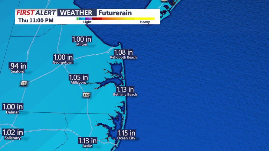 Delmarva Futurerain Model Run