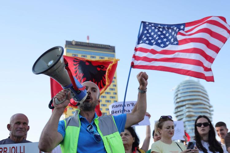 Albania Protest Kushner