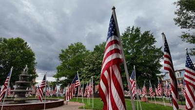 American flag on the Georgetown Circle