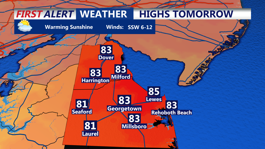 HIGHS TOMORROW SUSSEX