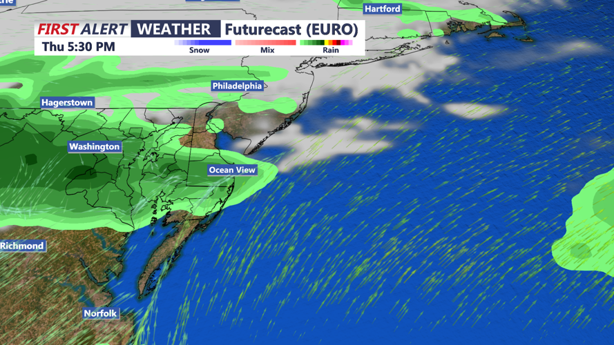late week showers