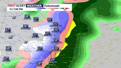 Front Brings A Burst Of Snow Friday Evening