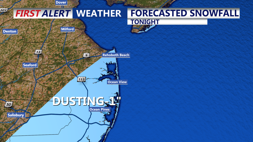 Forecasted Snowfall Tonight