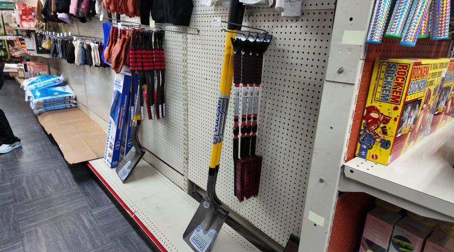 Fenwick Island Hardware store snow shovel inventory