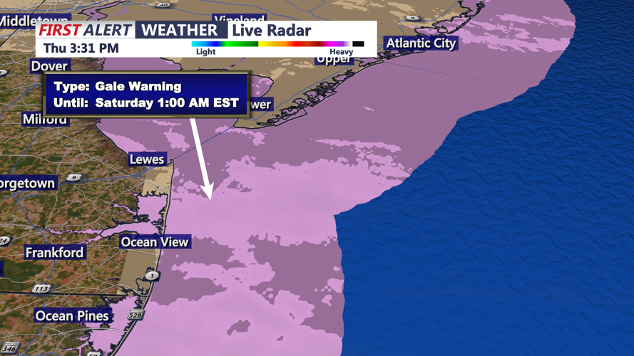 GALE WIND WARNING - SUSSEX COUNTY