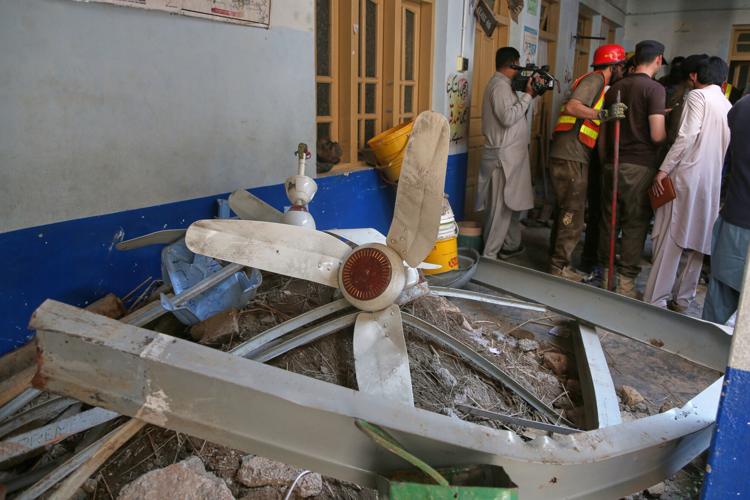 Photos show deadly school roof collapse in Pakistan