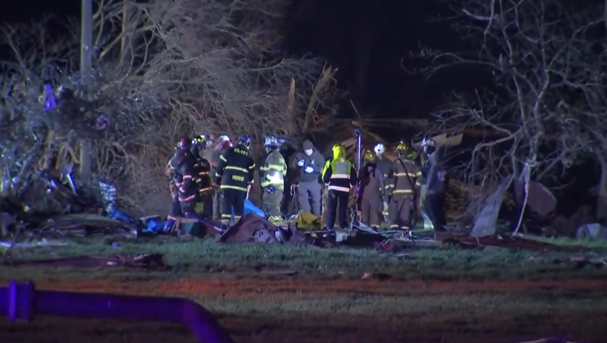 First responders on Tuckers Road Saturday night.