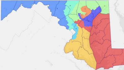 The conceptual map approved by the Governor's Redistricting Advisory Commission. 