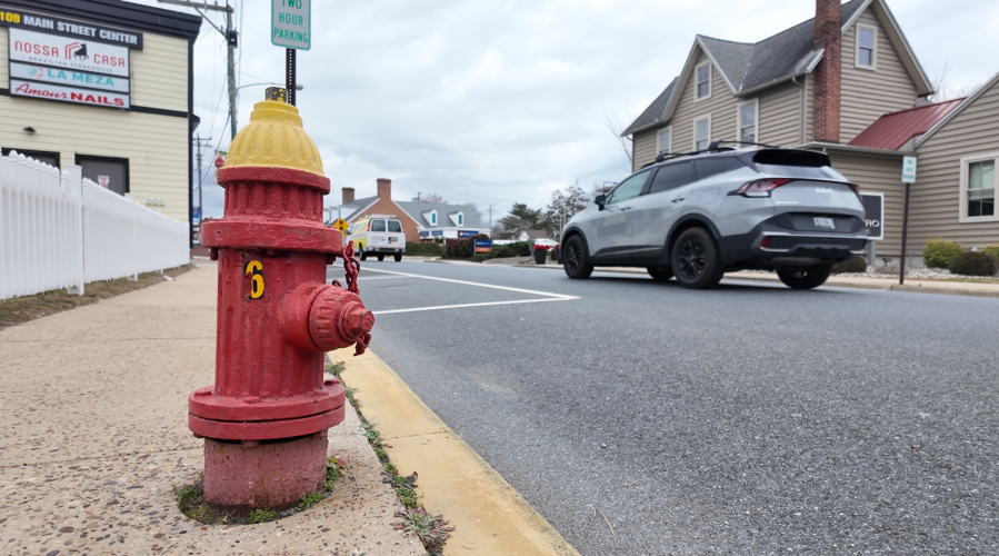 Fire Hydrants line the streets of Millsboro