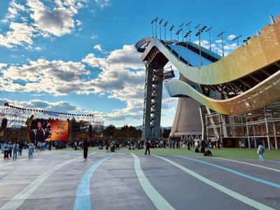 This is the Grand Smash Park at Shougang Park in Beijing, photographed on October 4