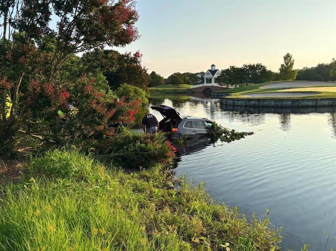Car in Pond