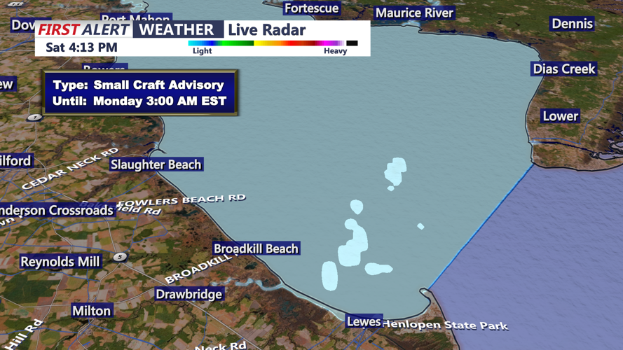 SMALL CRAFT ADVISORY - BROADKILL BEACH