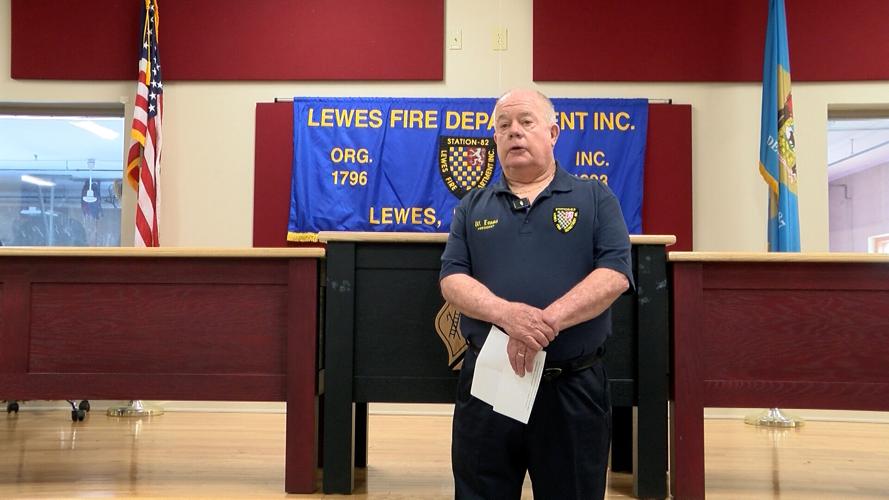 Lewes fire president Wally Evans