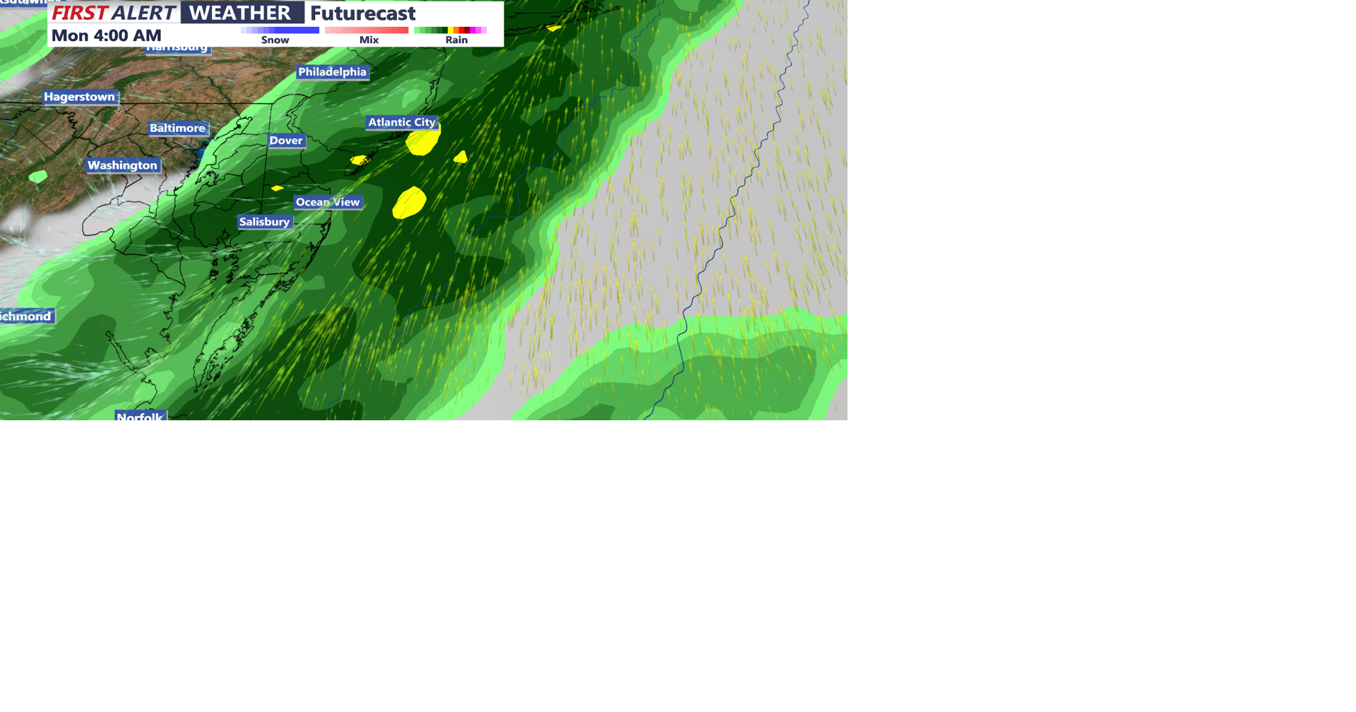 Rain tapers off, but strong winds and colder temperatures impact Monday ...