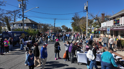 Thousands gathered in the street at the CAMP Rehoboth Block Party on Baltimore Avenue in Rehoboth Beach.