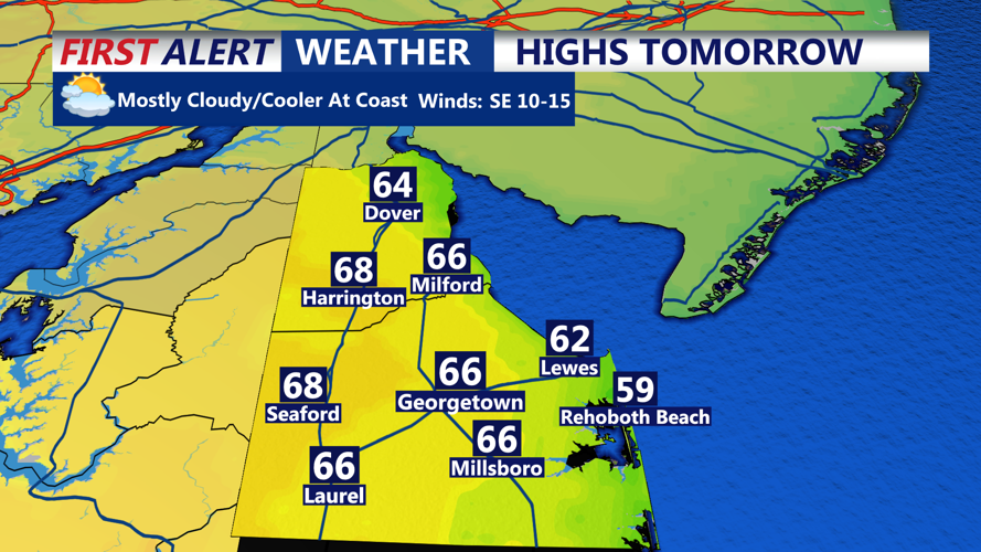 Monday High Temperatures