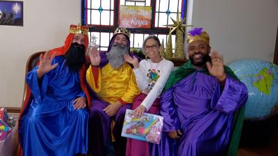 The event's highlight was the special appearance of the three wise men, who distributed gifts and brought smiles and joy to the children's faces.