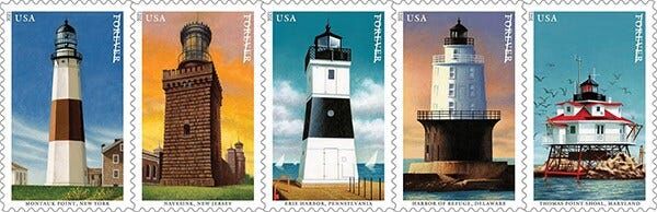 The Harbor of Refuge Lighthouse Now A Part of The USPS' Mid-Atlantic Lighthouses Forever Stamp Collection