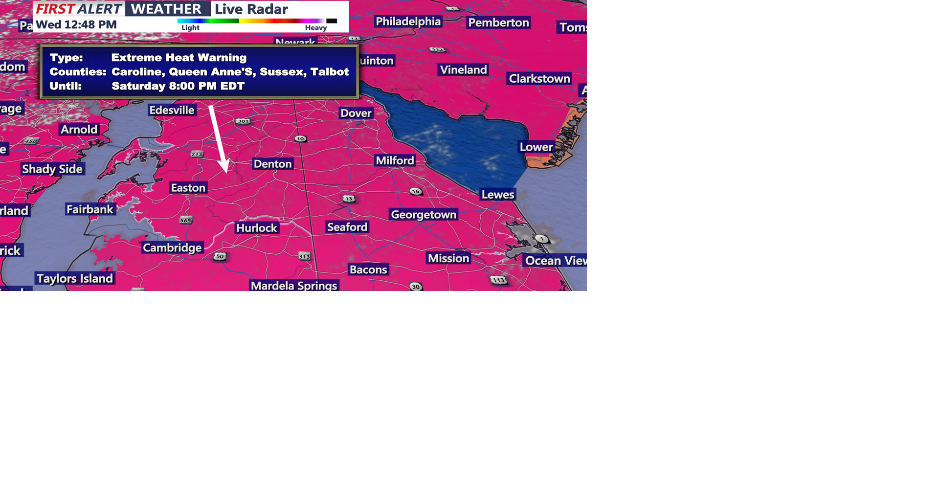 Dangerous Heat Builds Into Sussex County