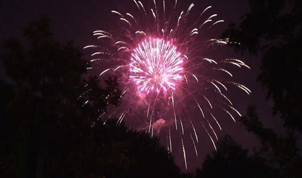 4th of july fireworks in park northside park july 4