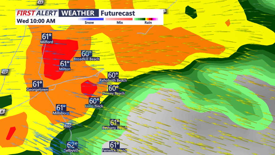 Forecasted Rain/Storm location