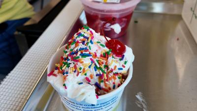 Ice cream made by Torie Moore, a woman with down syndrome, at Uncle David's Ice Cream Shop