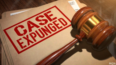 Photo of file saying "CASE EXPUNGED". 