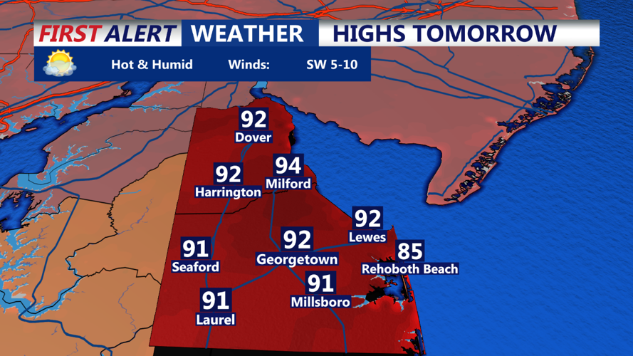 Monday High Temps
