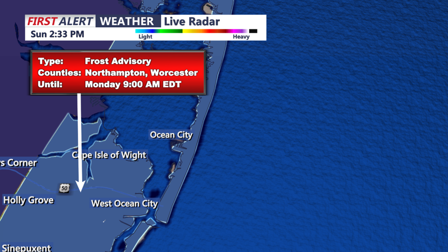 Freeze Warning in Effect for Delmarva Early Monday Morning; Sunny and ...