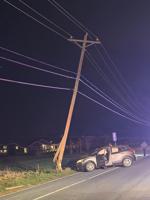 Single-car crash snaps utility pole in Millsboro