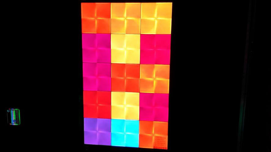 A light panel inside of the sensory activation vehicle at the Delaware State Fair