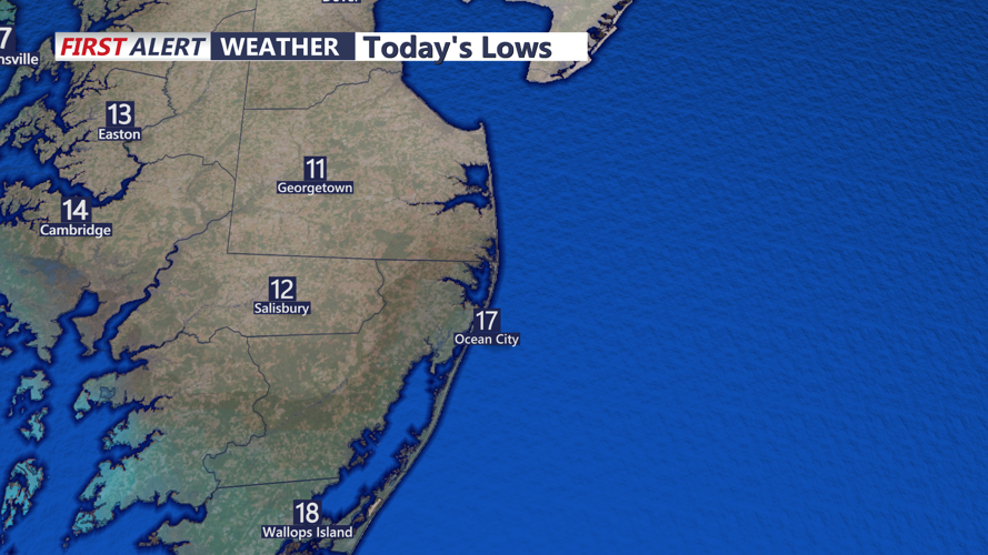 This Mornings Low Temperatures