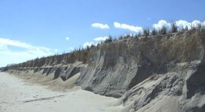 High Sand Dunes Make Parts of the Beach Dangerous