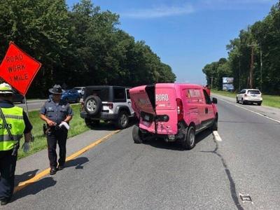 Traffic tied up on Route 113 in Georgetown due to crash