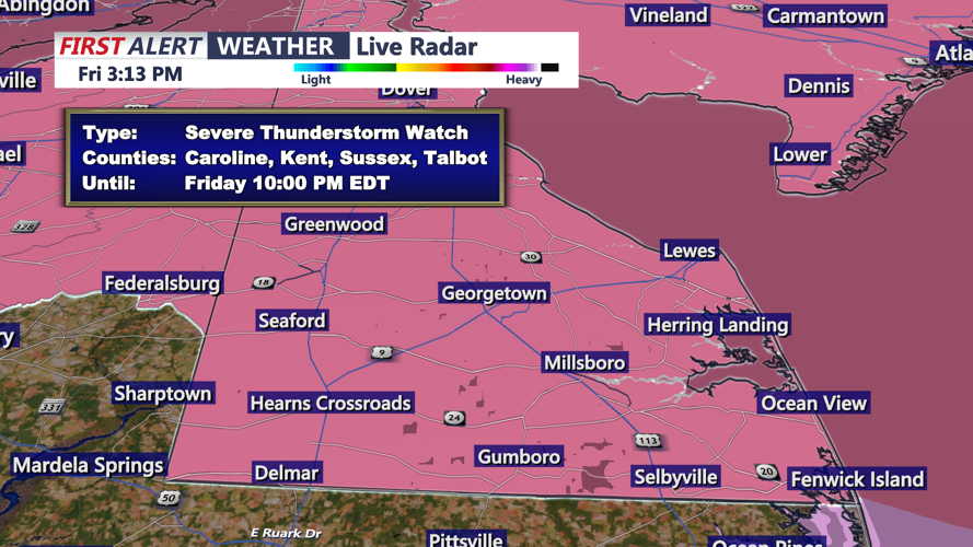 SEVERE T-STORM WATCH - SUSSEX