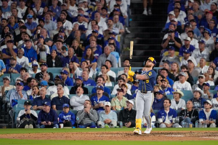 APTOPIX NLCS Brewers Dodgers Baseball