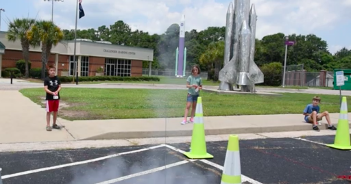 Students launch rockets at Richland One Challenger Learning Center ...