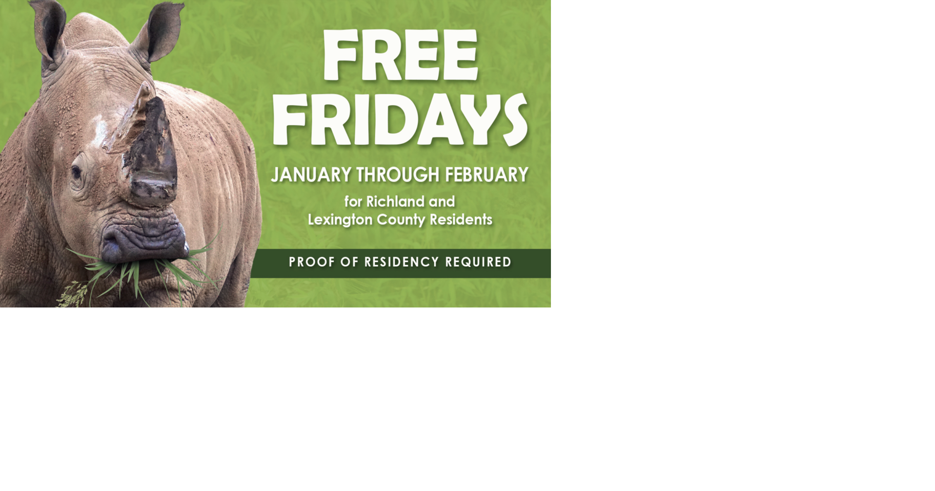 Free Fridays are back at Riverbanks Zoo and Garden Batesburg