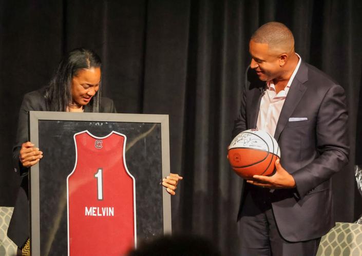 Daughter collecting shoes in memory of father for USC coach Dawn Staley's  nonprofit, Chapin