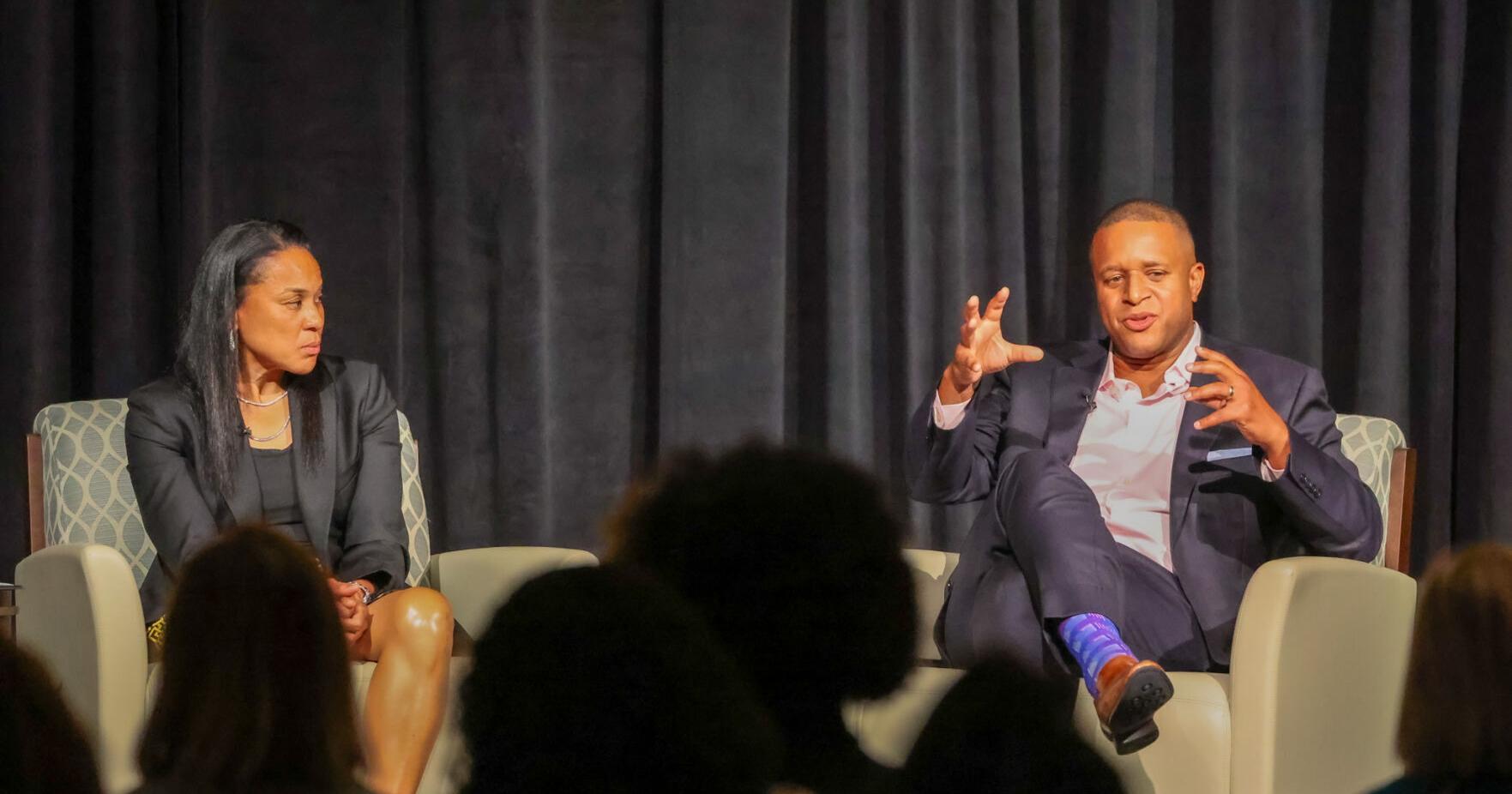 Photo Gallery: Dawn Staley, Craig Melvin speak candidly during scholarship fundraiser - Vimarsana News