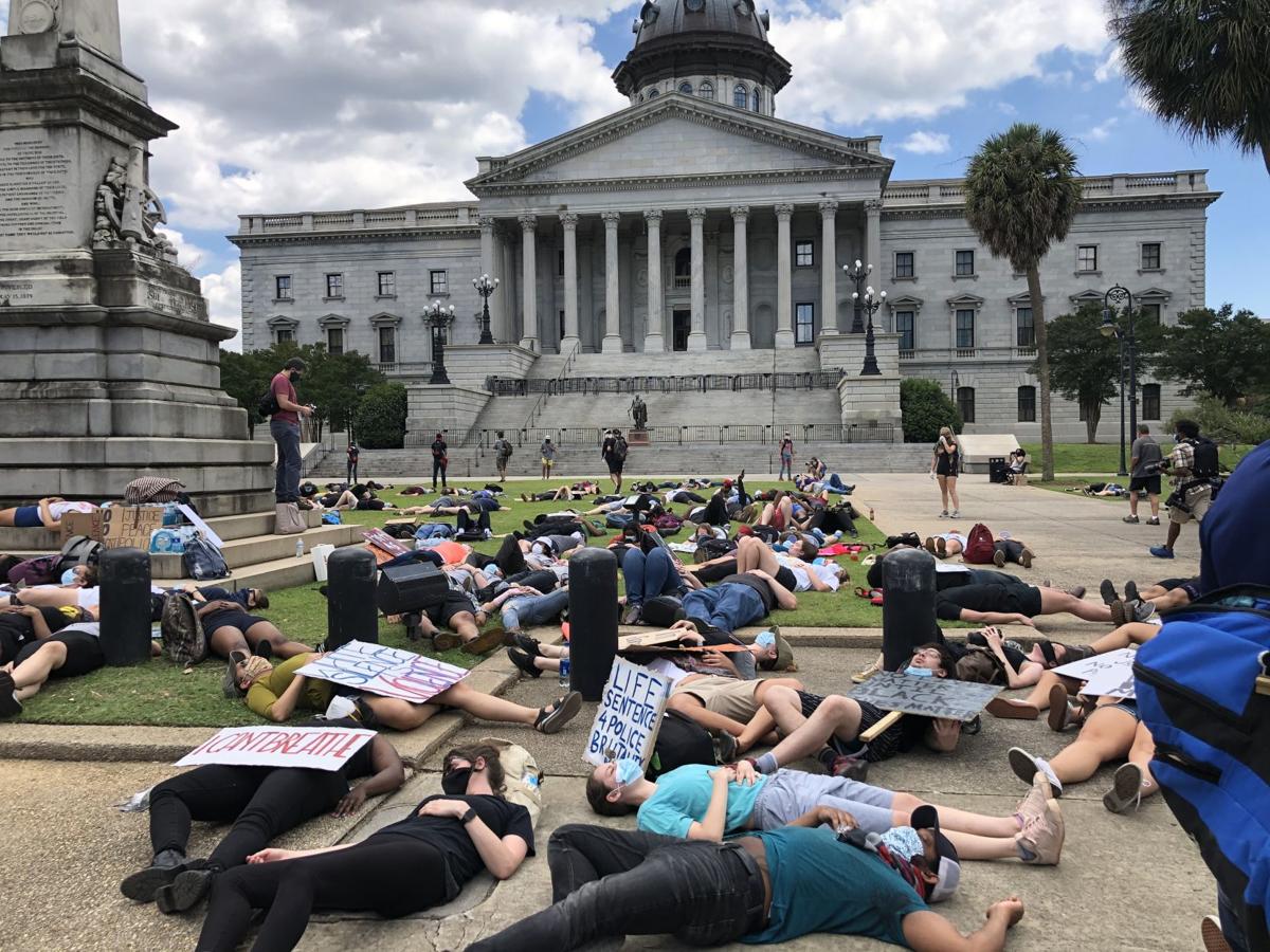 Protests in Columbia continue for third day with “die in” Monday