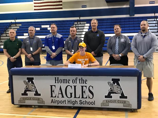 Airport High School kicker and punter Paxton Brooks signs with