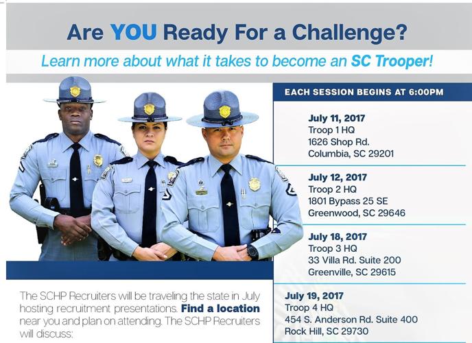S.C. Highway Patrol conducting recruitment sessions beginning 