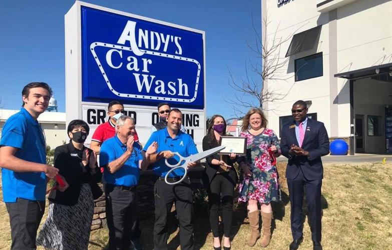 Andy's Car Wash celebrates grand opening in Lexington with ribbon